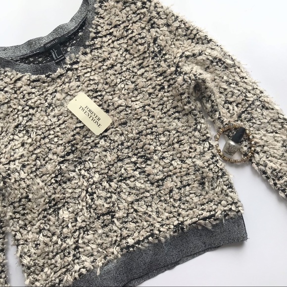 Forever 21 Sweaters - NWT Forever 21 Cream, Black, and Silver Sweater